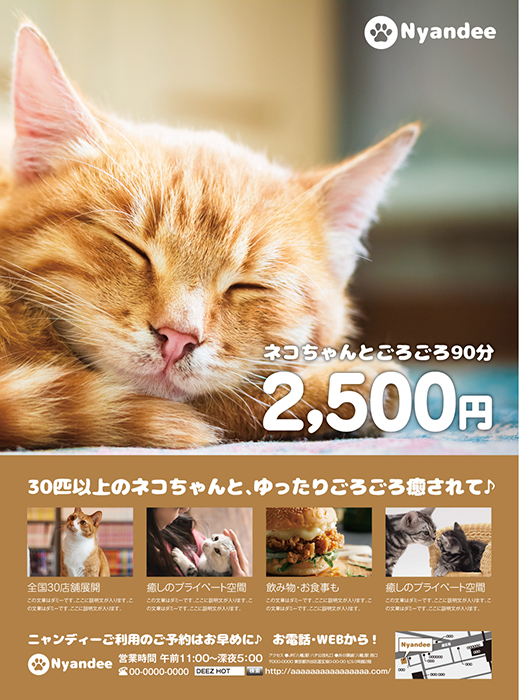 猫カフェ 新聞広告全15段